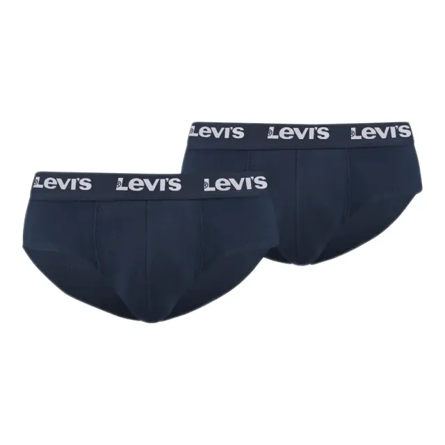 Levi's Ανδρικό Slip Repeat Logo Brief - Διπλό Πακέτο, Χρώμα Σκούρο Μπλε