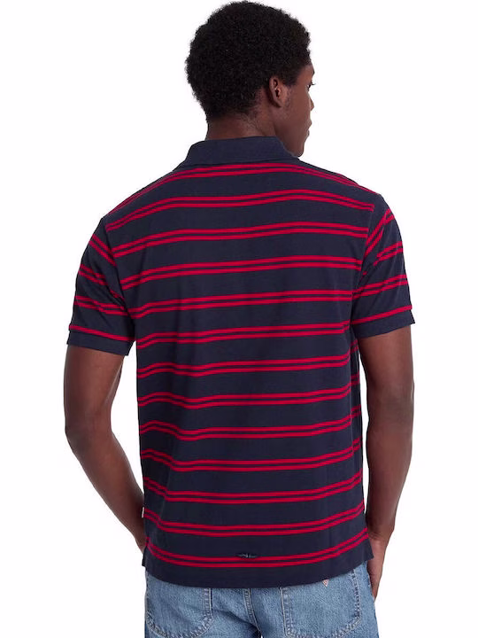 Guess Polo Μπλούζα Κοντομάνικη Ριγέ Μπλε/Κόκκινη Μπλε Σκούρο 2