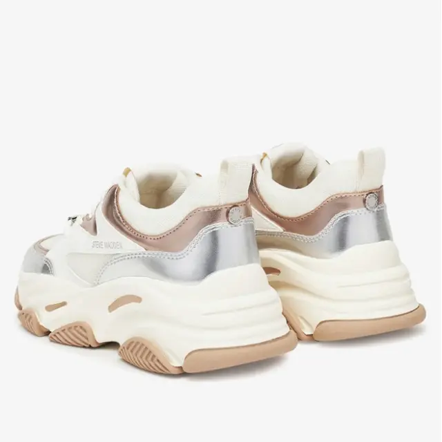 Γυναικεία Sneakers Steve Madden Progressive SM19000096-04005-SG3 Silver/Gold Cream Ασημί - 37 3