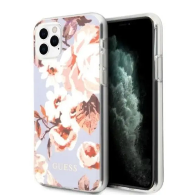 Guess Flower Collection Back Cover Σιλικόνης Lilac (iPhone 11 Pro Max)