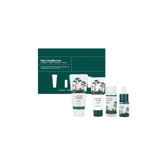 Round Lab Pine Calming Cica Trial Kit Σετ Περιποίησης Προσώπου για Ερεθισμένη και Αφυδατωμένη Επιδερμίδα