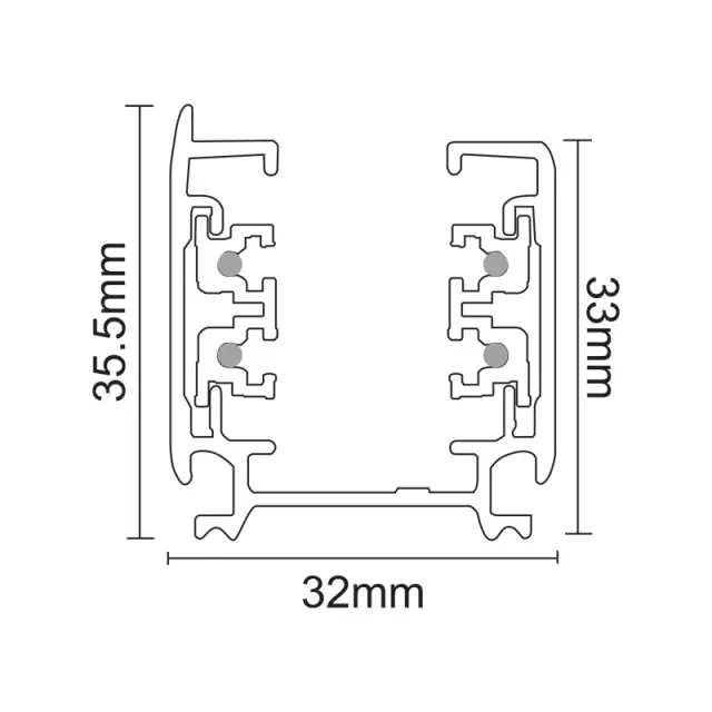 Aca Light ΡΑΓΑ 4 ΚΑΛΩΔΙΩΝ ΜΑΥΡΟ 3000mm 2
