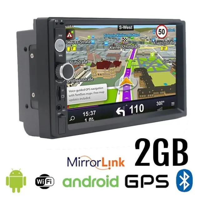MP5 Player 8702 Ηχοσύστημα Αυτοκινήτου Universal 2DIN (Bluetooth/USB/AUX/GPS) με Οθόνη Αφής 7"
