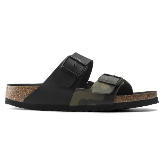 Birkenstock Πέδιλα Unisex Birko-Flor(ανθεκτικό υλικό της Birkenstock-επιτρέπει την επαφή με το νερό) Μαύρο BIR/ARIZONA DESERT 1021131BL/GREEN
