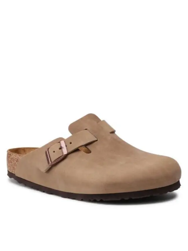Birkenstock Σαμπώ Επαγγελματικό δέρμα suede Άσπρο BIR/BOSTON 960811 TABACC R 2