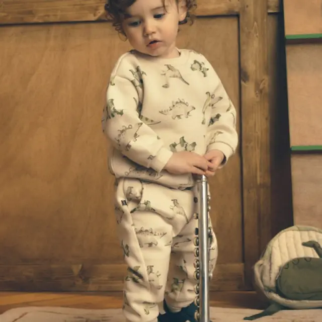 Baby 6 μηνών έως 4 ετών Παντελόνι φόρμας μπεζ ανοιχτό - 2Ε