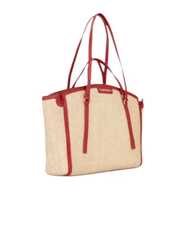 Valentino Bags - Γυναικεία Τσάντα Ώμου Demetra VBS9R901-235 Μπεζ/Κόκκινο 2
