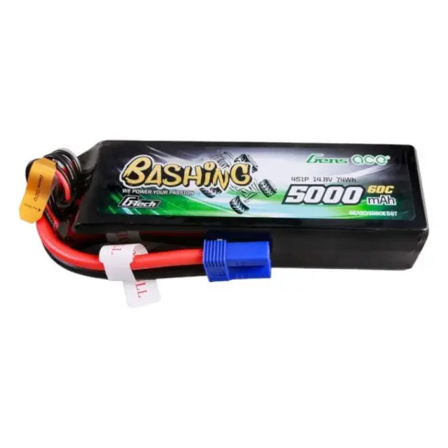 Battery Gens Ace G-tech 5000mah 14.8v 4s1p 60c Lipo Battery Pack Ec5 Connector Bashing Series