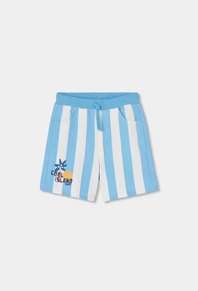 Boboli fleece βερμούδα σορτς ριγέ για αγόρι 503121-9857