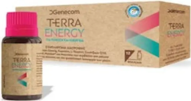 Genecom Terra Energy Ειδικό Συμπλήρωμα Διατροφής για Τόνωση & Ενέργεια 12 φιαλίδια