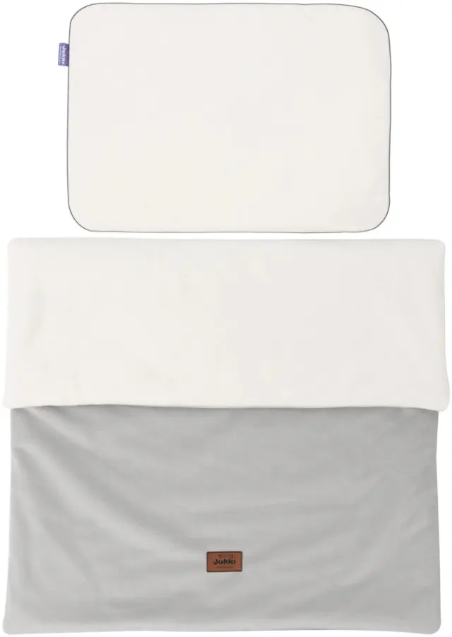 Κουβέρτα 2 Όψεων 55x75cm και Μαξιλάρι Velvet Ecru Plusz Grey 5904506813216 2