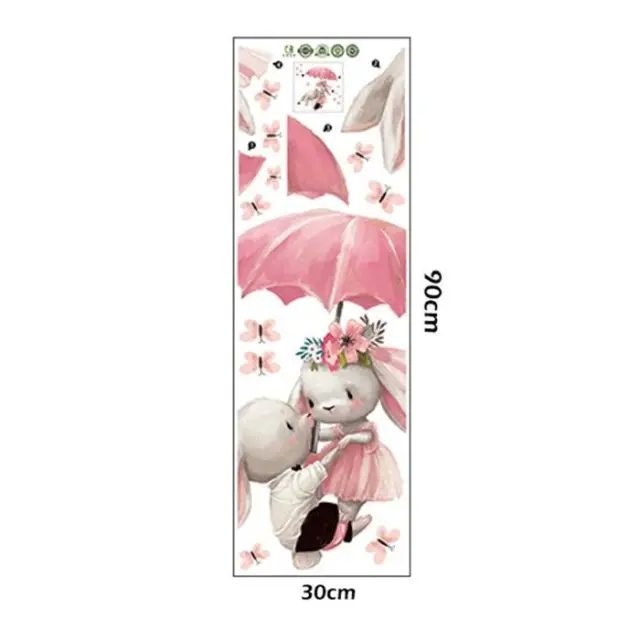 Sipo Wall Sticker Bunnies With Umbrella 3