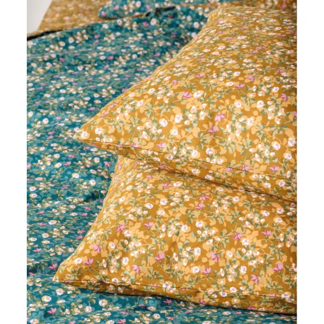 Σετ Μαξιλαροθήκες 2 Τεμαχίων Kentia Fay A Mustard-Green-Pink 50X70 2
