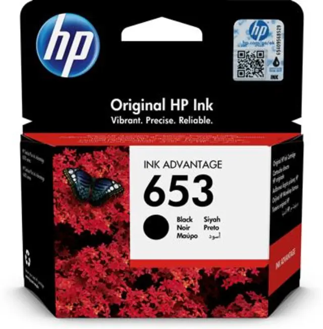HP 653 Γνήσιο Μελάνι Εκτυπωτή InkJet Μαύρο (3YM75AE)