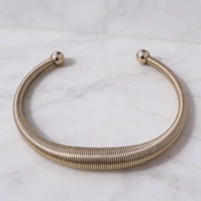 Spiral Cuff Bracelet Gold Stainless Steel