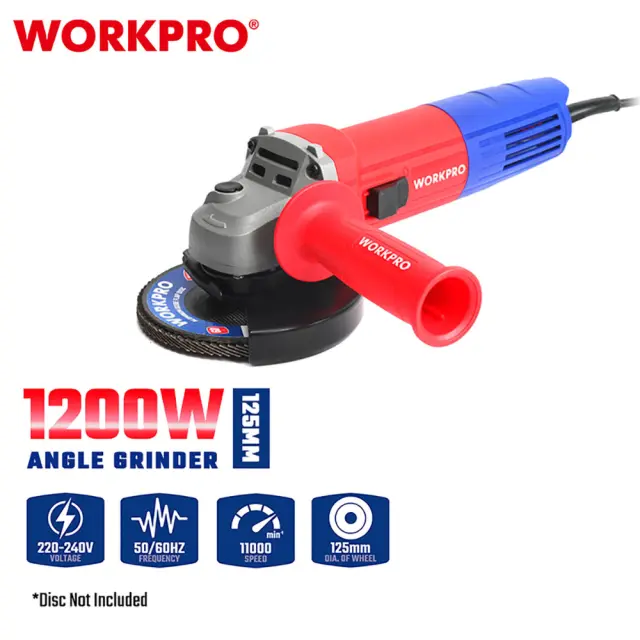 WORKPRO ΓΩΝΙΑΚΟΣ ΤΡΟΧΟΣ 1200W Φ125mm WP472024 (PROFI)