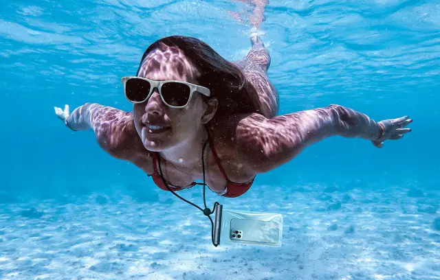 Αδιάβροχη θήκη τηλεφώνου Baseus AquaGlide με κυλινδρική κλειδαριά ολίσθησης (μπλε) 2