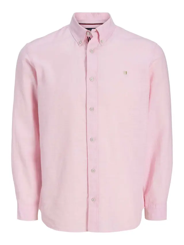 JPRBLUSUMMER LINEN BL SHIELD LS SHIRT LN Candy Pink