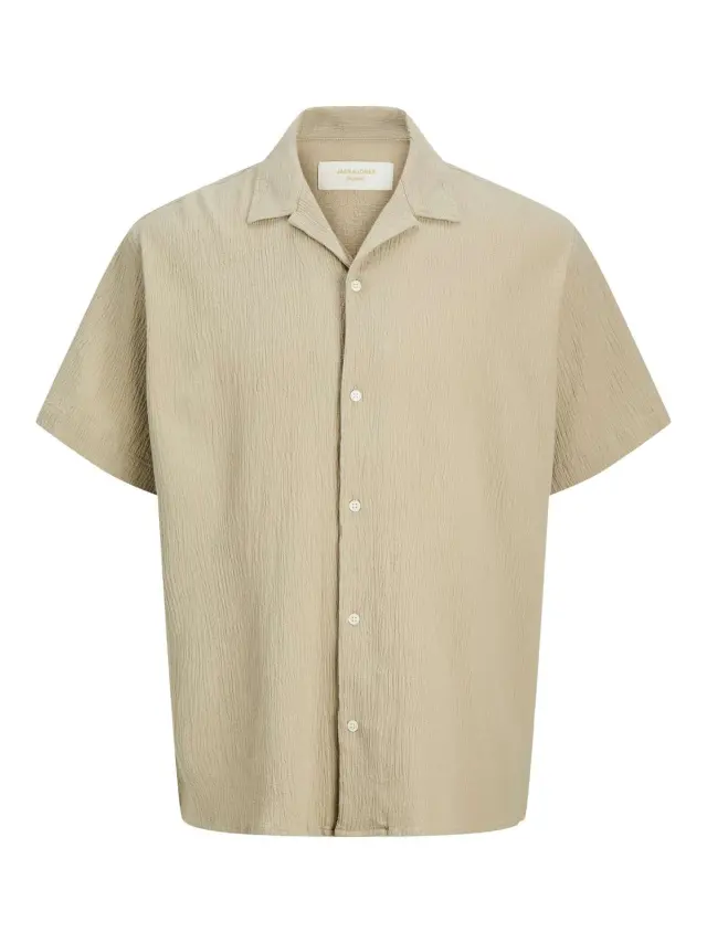 JORLUKE CRINKLE RESORT SHIRT SS SN Crockery - XXL