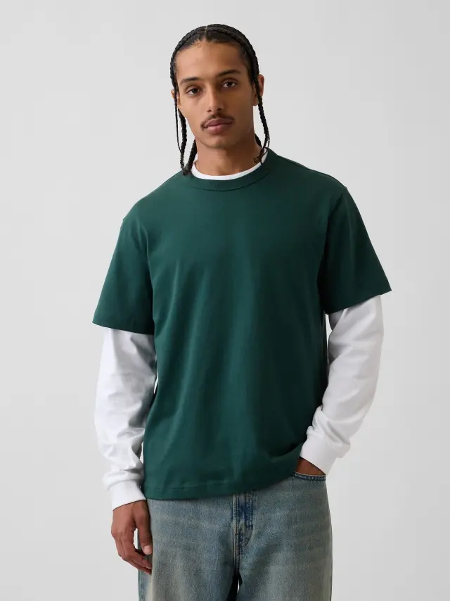 Ανδρική Heavyweight Μπλούζα Original Deep hunter green - L