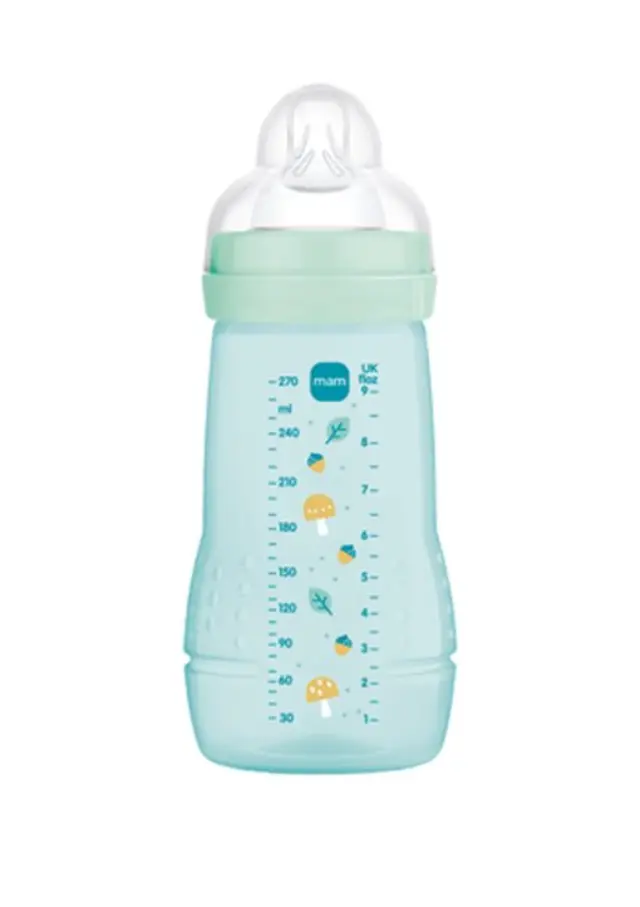 Mam Easy Active 361SB, Μπιμπερό Πλαστικό με Θηλή Σιλικόνης, 4m+, Χρώμα Μπλε, 330ml, 1 τμχ.