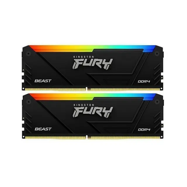 Kingston Μνήμη Ram Fury Beast RGB 16GB (2x8GB) 3600MT/s CL17 (KF436C17BB2AK2/16)