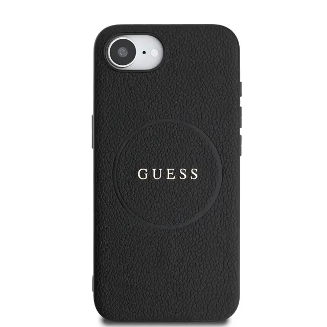 Guess PU Grained Classic Logo MagSafe Case for iPhone 16e/17e Black 3