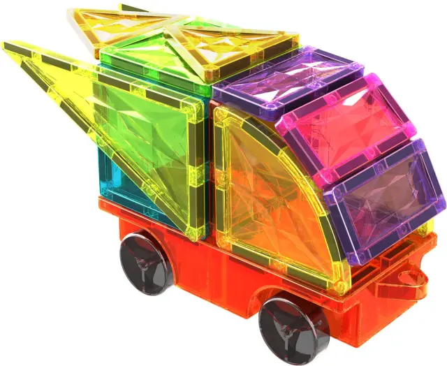Geomag Magnetic Tiles Gems Vehicles 24pcs 2