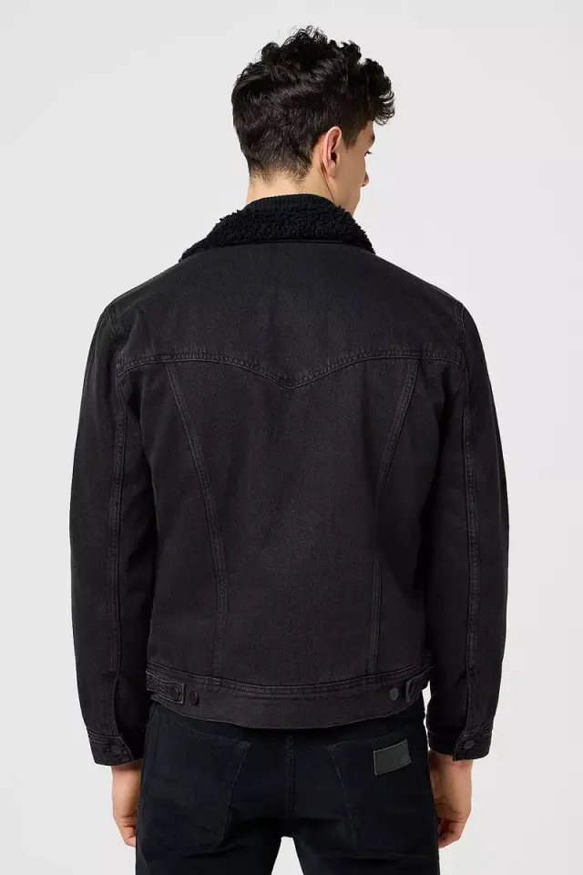 Wrangler Ανδρικό SHERPA Τζιν Μπουφάν 112371441 - Washed Black - XL 2