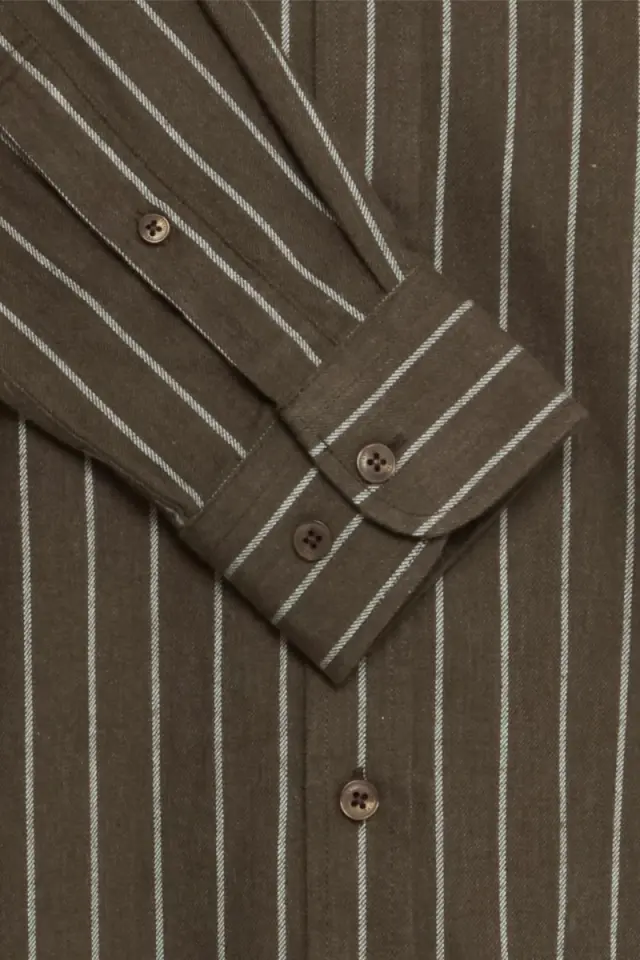 Casual Friday Ανδρικό ANTON Πουκάμισο – Black Olive Melange - M 3