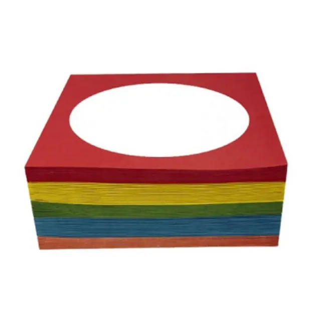 Φάκελος CD 12,5x12,5cm Διάφορα Χρώματα με Παράθυρο 100 τεμάχια