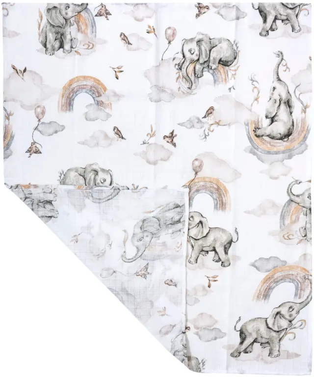 Πάνα Muslin 70x80cm Elephnats Paradise 5904506822751 3