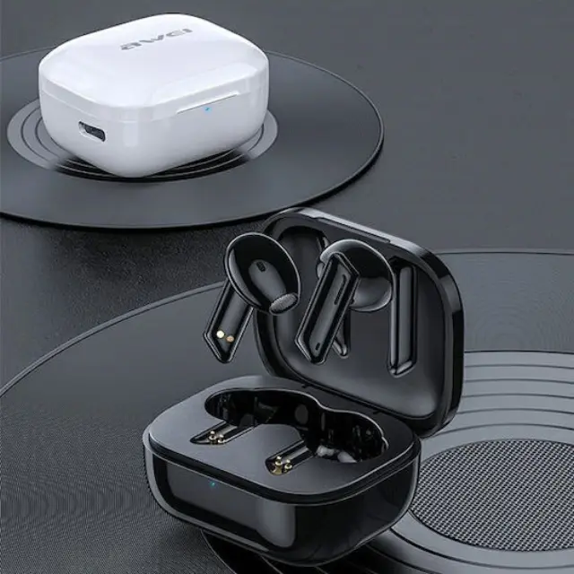 Awei T36 Earbud Bluetooth Handsfree Ακουστικά με Αντοχή στον Ιδρώτα και Θήκη Φόρτισης Λευκά 2