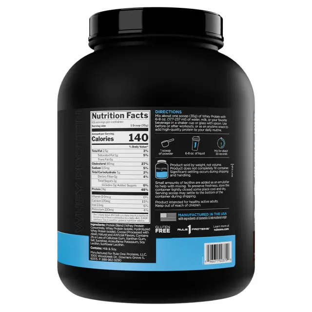 Rule1 Whey Protein Milk Chocolate, 5 lbs 2