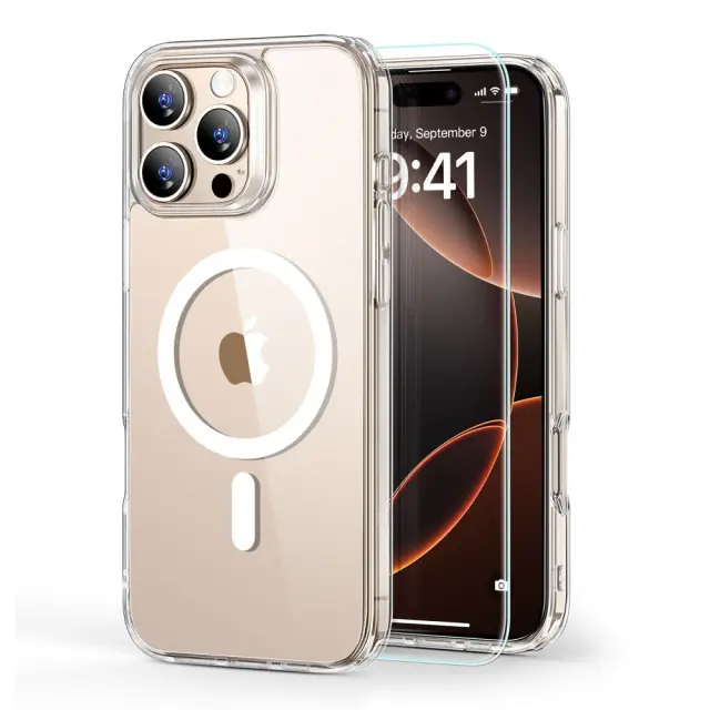 Esr Classic Hybrid Halolock Magsafe & Tempered Glass iPhone 16 Pro - Clear