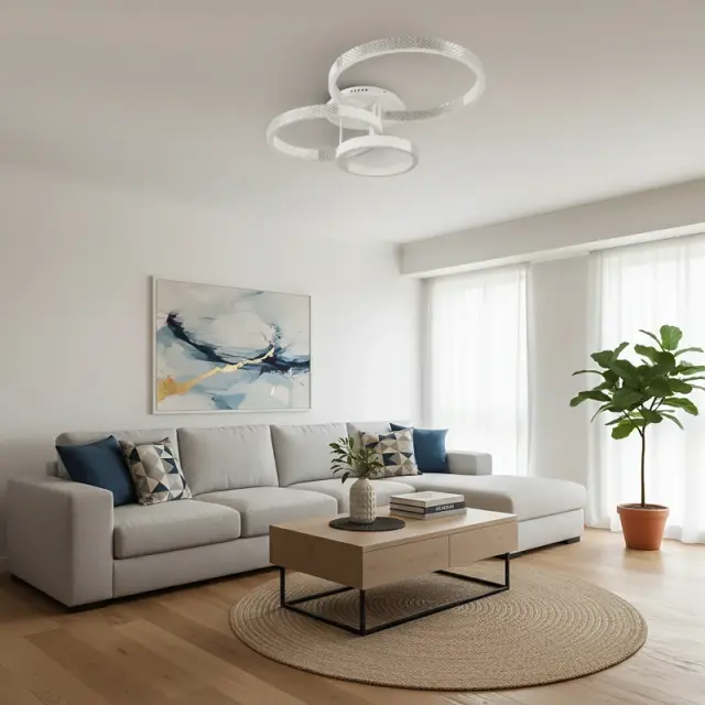 DIAMOND LED Φωτιστικό Οροφής 100W CCT με Χειριστήριο Λευκό Ματ KLV-101-0227 2