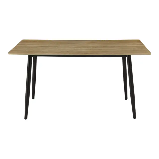 Τραπέζι Loza pakoworld sonoma MDF με μαύρο μεταλλικό πόδι 140x80x73εκ 3