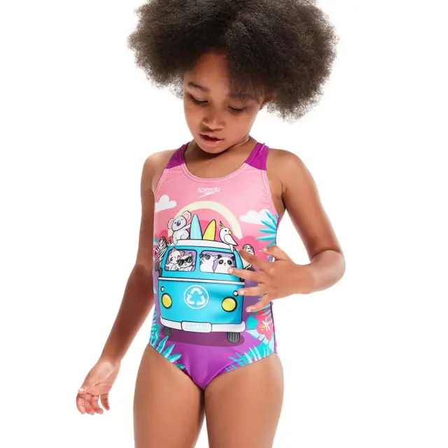 Speedo Girl's Digital Printed Swimsuit Μωβ 80797015162 (Speedo) - 98 2