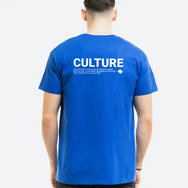 T-shirt Noshame® Μπλέ με τύπωμα Culture - 122529 - XXL