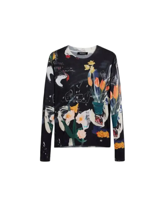 Desigual - Γυναικείο Πουλόβερ Nantes 26SWJF35-2000 Μαύρο