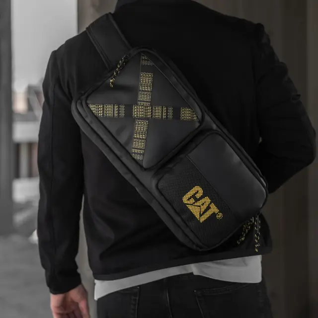Τσαντάκι ώμου/μέσης χιαστί crossbody Caterpillar 84165-01 Μαύρο - One Size 2