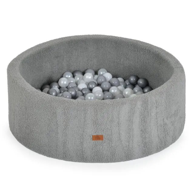 Moni Toys Boucle Soft Ball Pit Παιδική Πισίνα με 200 Μπάλες Grey 12+ Μηνών