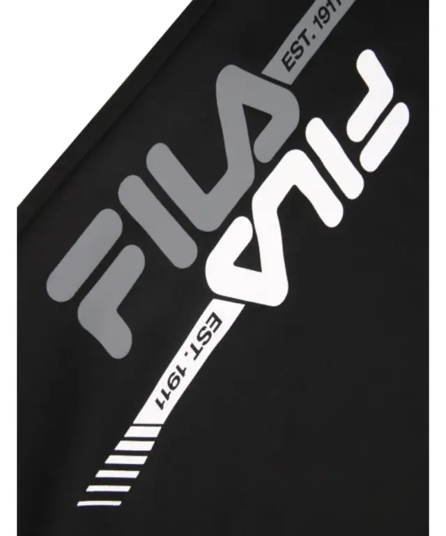 Fila - Ανδρική Μπλούζα Φούτερ Με Κουκούλα Manta FAM1123-80010 Μαύρο 3