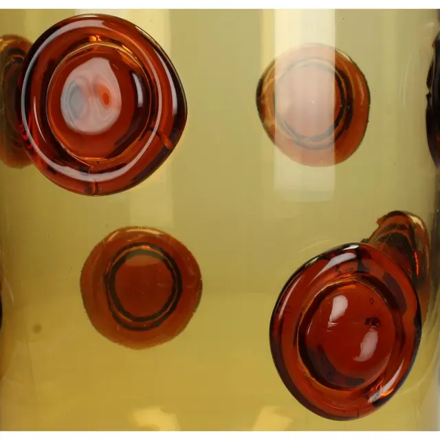 Βάζο Κίτρινο Γυαλί 20x20x30.5cm 3