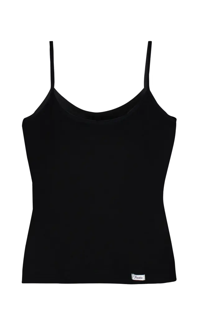 Fimelle TENCEL™ Modal Γυναικείο Αμάνικο Φανελάκι Μπριτέλα Minerva - Μαύρο 3