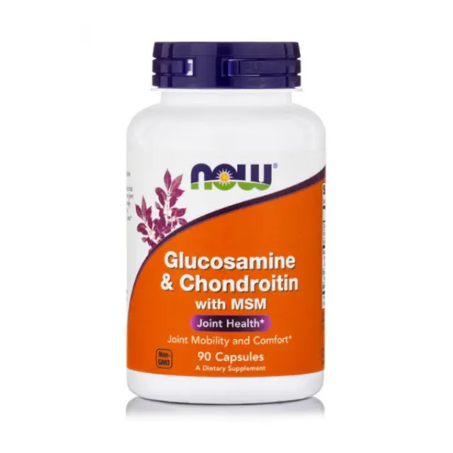 Now Foods Glucosamine & Chondroitin with Msm Συμπλήρωμα για την Υγεία των Αρθρώσεων 90 κάψουλες