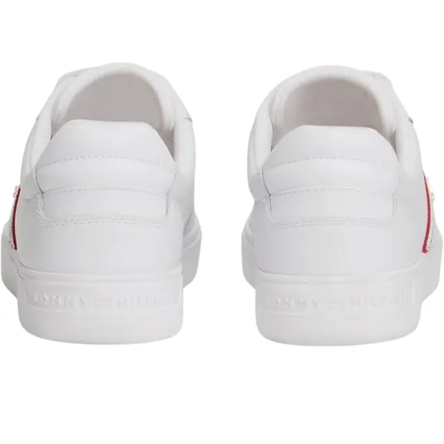 Γυναικεία Δερμάτινα Sneakers Tommy Hilfiger FW0FW09001-YBS Λευκά Άσπρο - 37 3