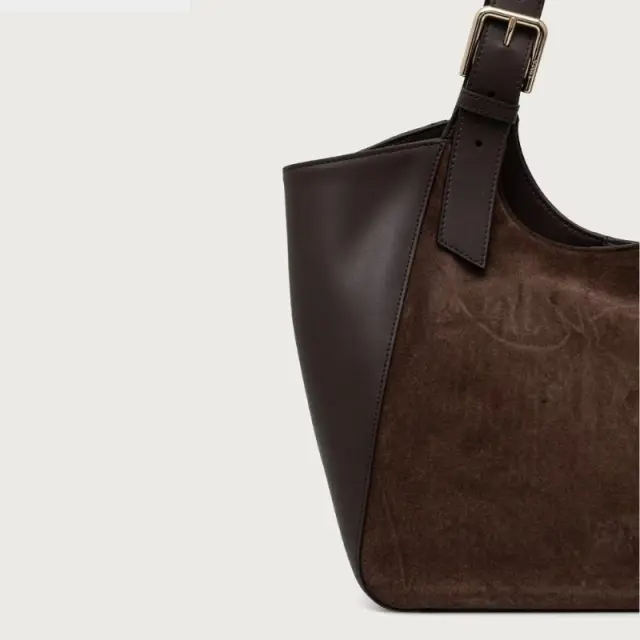 Furla - Γυναικεία Δερμάτινη Τσάντα Ώμου/Χειρός Dora M Tote WB02012-BX4018-3244S Καφέ 3