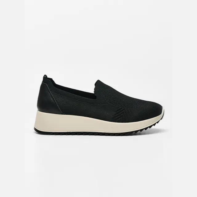 Imac Sneakers Γυναικείο ύφασμα/δέρμα Μαύρο IMA/756900 NERO