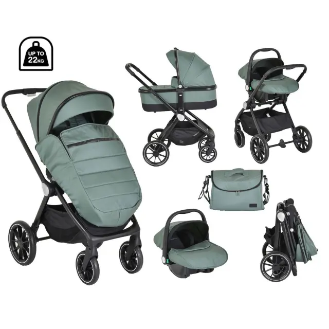 Σύστημα Καροτσιού Cangaroo Christiano 3 σε 1 Green 3800146236489